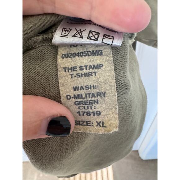 HIROSHI KATO The Stamp T-Shirt Military Green XL - Picture 5 of 6